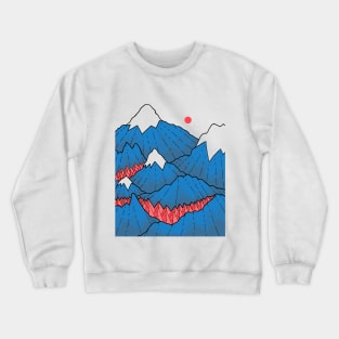 The deep blue mountains Crewneck Sweatshirt